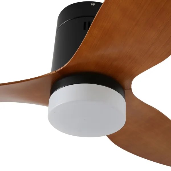ZEVENTI - LED stropný ventilátor PADUA LED/18W/230V Wi-Fi Tuya čierna/hnedá + diaľkový ovládač