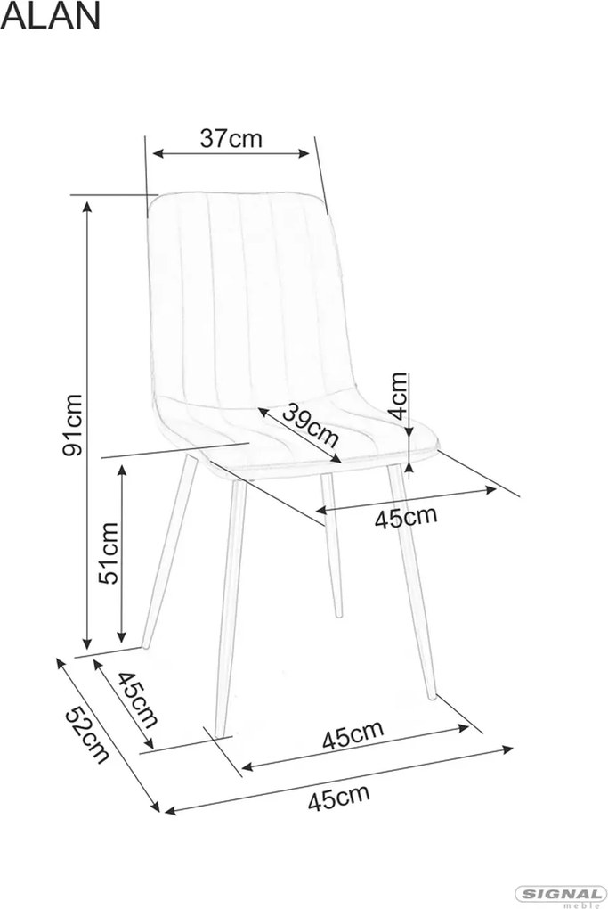 SI Stolička Alan Brego tmavo šedá