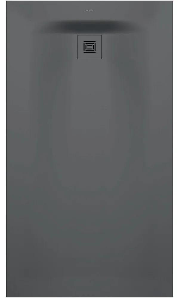 DURAVIT Sustano obdĺžniková sprchová vanička z materiálu DuraSolid, Antislip, 1600 x 900 x 30 mm, tmavo šedá matná, 720285650000000
