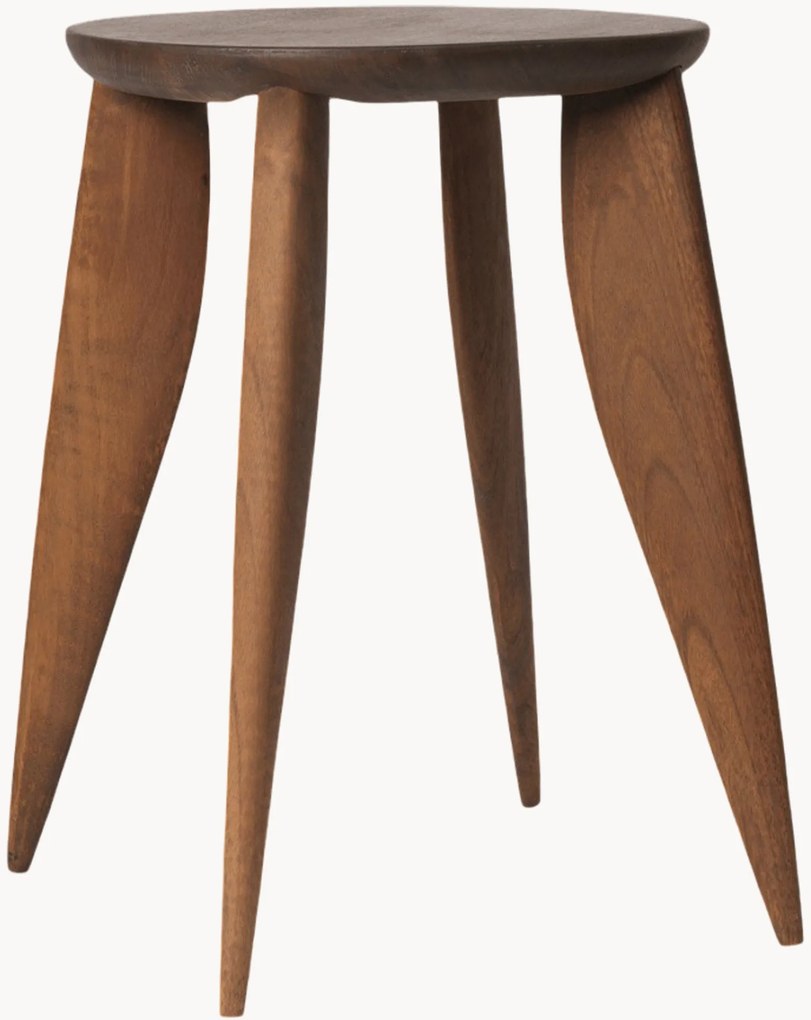 Okrúhly pomocný stolík z orechového dreva Feve