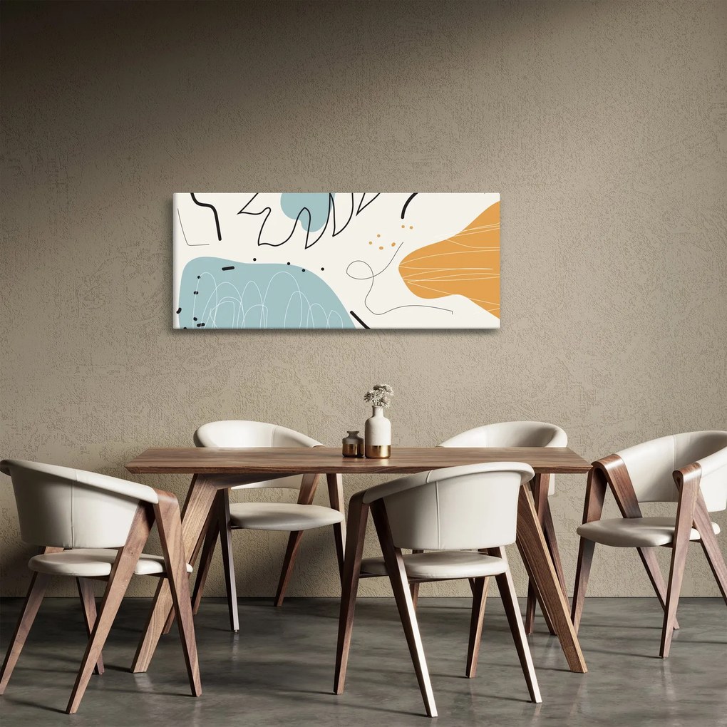 Obraz - Ilustrácia listu (120x50 cm)