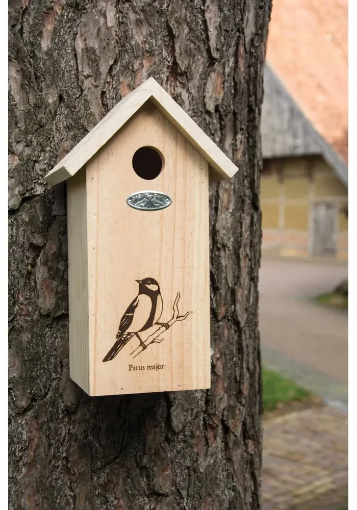 Búdka pre vtákov z masívnej borovice Esschert Design Parus Major
