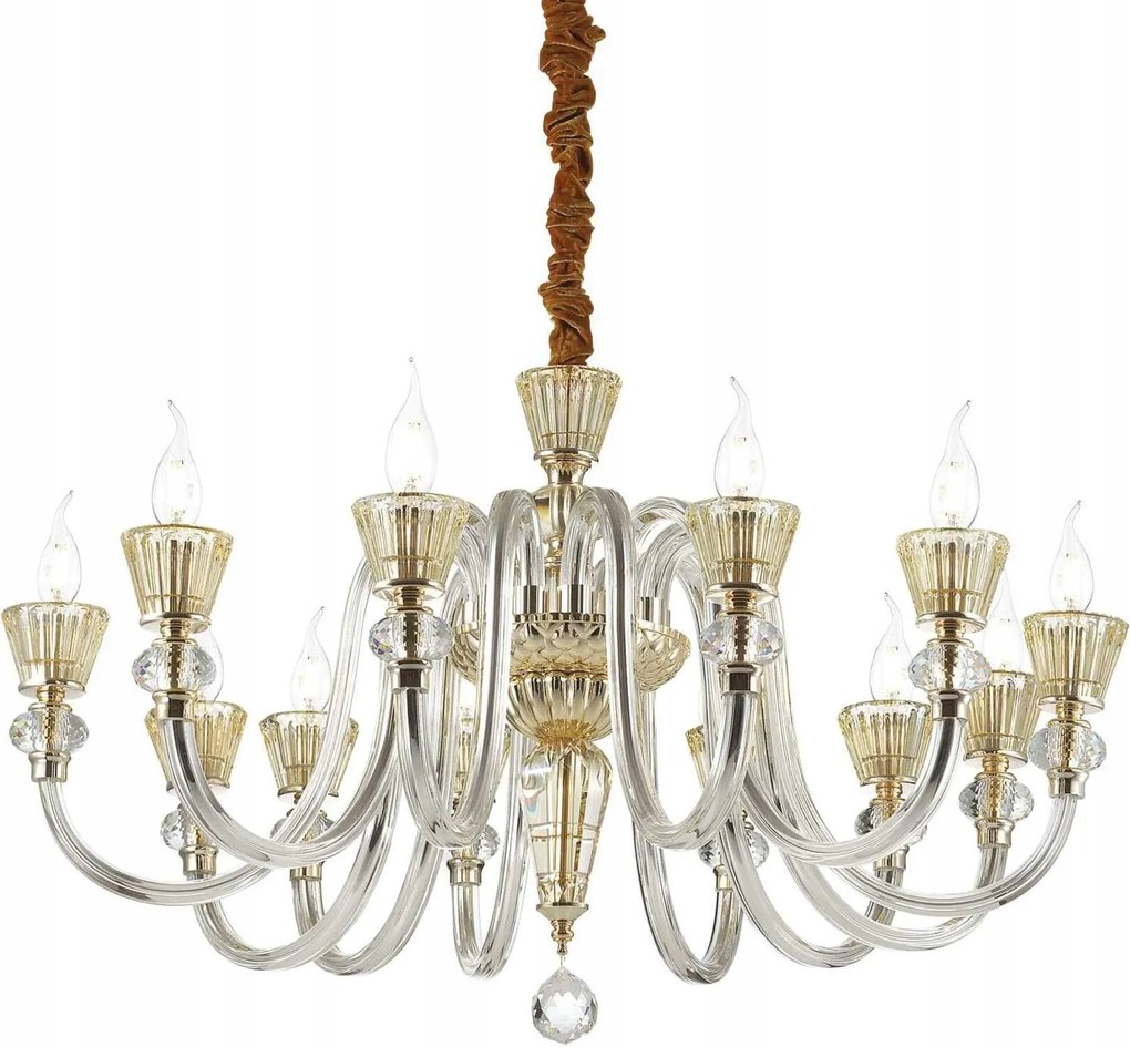 Závesný luster Ideal Lux Strauss SP12 číre sklo 12xE14 480W