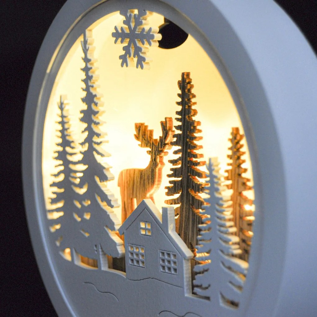 Solight Dekoratívny LED obrázok Winter time