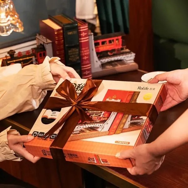 RoboTime - 3D skladačka Zarážka na knihy Historický parný vlak