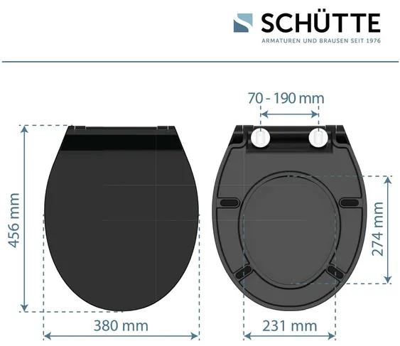 Schütte WC doska SLIM (čierna)  (100285013)