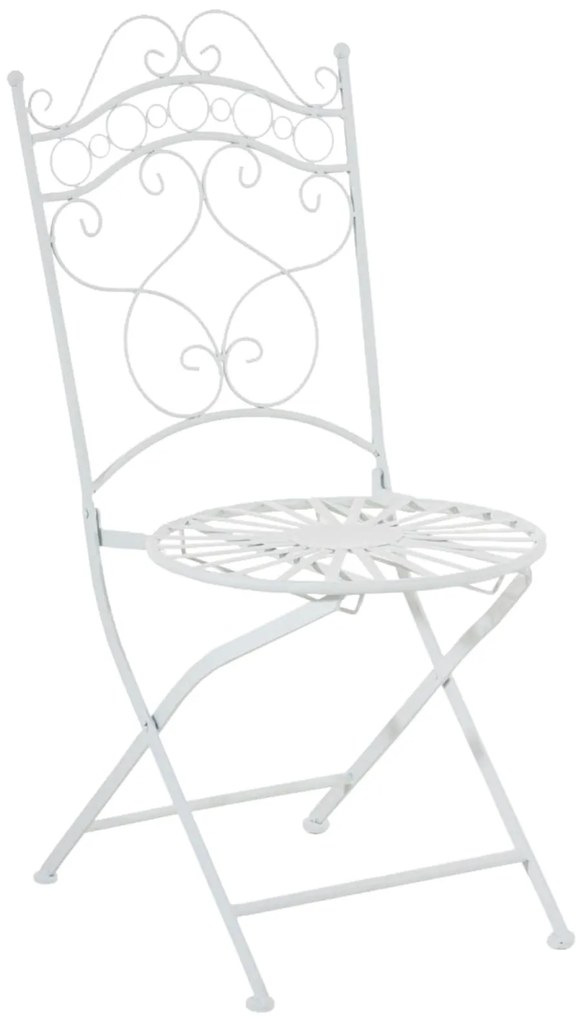 Kovová stolička skladacia Indra (SET 2 ks) - Biela