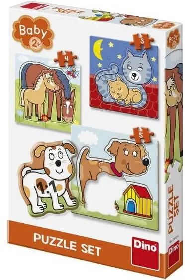 DINO Baby puzzle domáce zvieratká 3v1