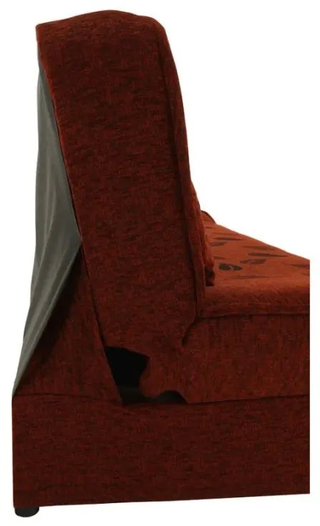 Kondela Pohovka, rozkladacia, látka tehla + vzor, ASIA NEW