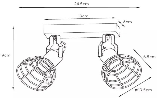 Lucide 08927/02/66 - Bodové svietidlo POLA 2xE27/60W/230V ružová