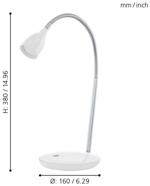 Eglo 93078 - LED stolová lampa DURENGO LED/3W/230V