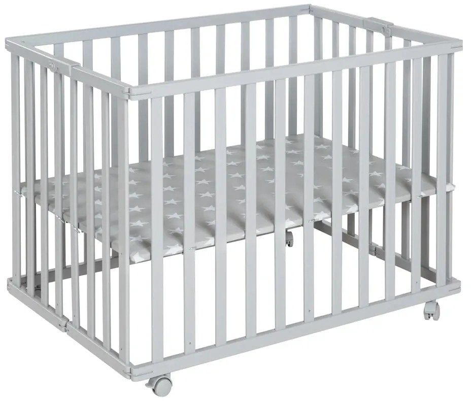 Sivá detská ohrádka 100x75 cm – Roba