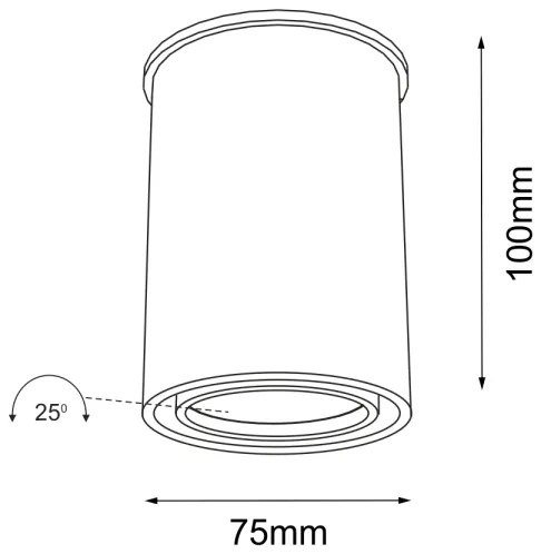 Shilo 1119 - Bodové svietidlo OSAKA 1xGU10/15W/230V čierna