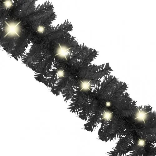 vidaXL Vianočná girlanda s LED svetielkami 10 m čierna-