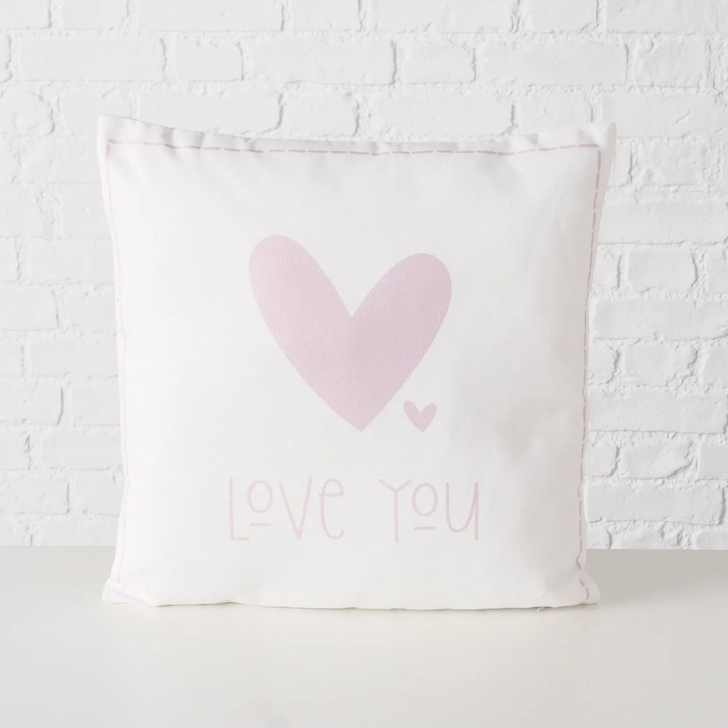 Štvorcový vankúš Lovelyn Variant: Biely