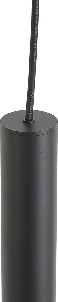Dizajnové závesné svietidlo čierne GU10 50mm IP44 - Tuba
