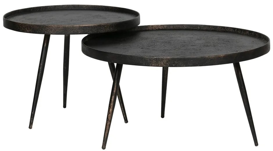 Čierny okrúhly konferenčný stolík ø 58 cm Bounds – WOOOD