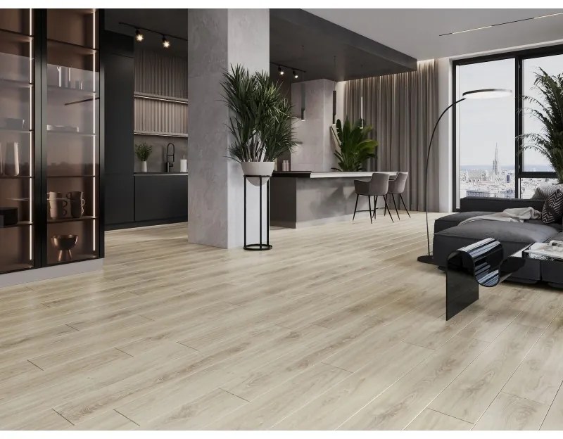 Mexen Madison, vinylová podlaha 1240x182 mm SPC 6,5 mm, IXPE 1,5 mm, 4-stranná V-drážka, dub, F1045-1240-182-505-4V1-01