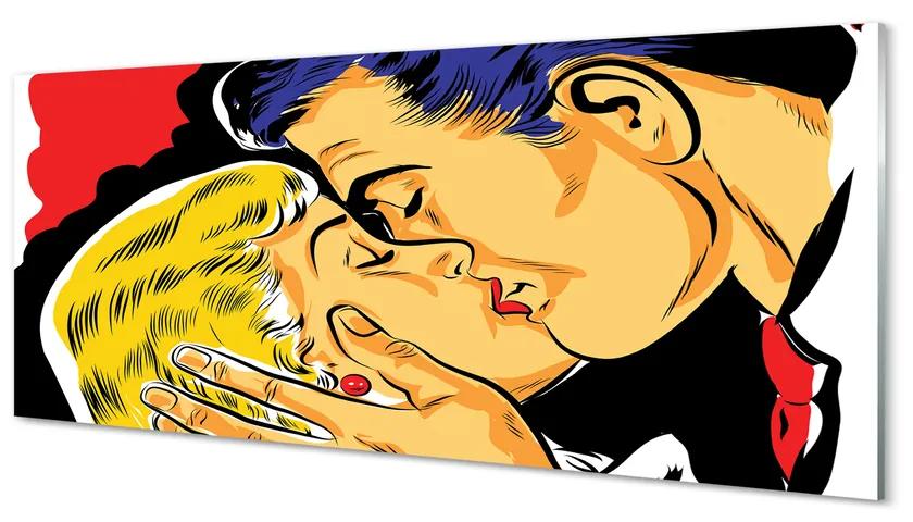 Obraz plexi Ľudia pobozkať 120x60 cm