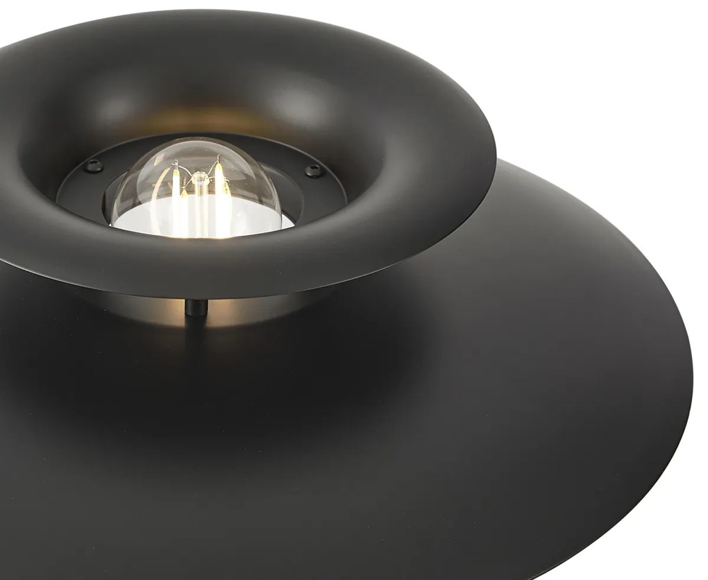 Retro stolná lampa čierna oceľ 45cm - Pauly