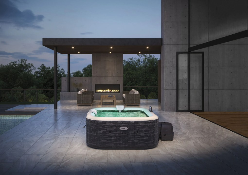 Intex | Vírivý bazén Pure Spa Greystone Deluxe Bubble Spa 4 NP | 11400294