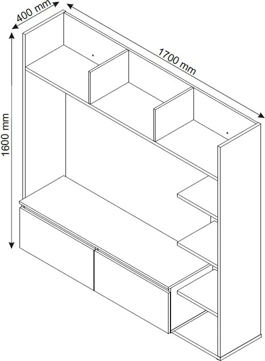 TV stena Douglas, dub artisan