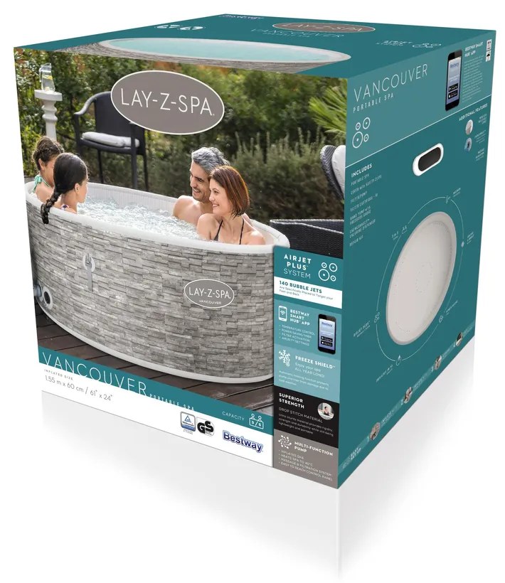 Bestway Bestway Jacuzzi Lay-Z-Spa Vancouver 4 osoby 155 x 60 cm 60027