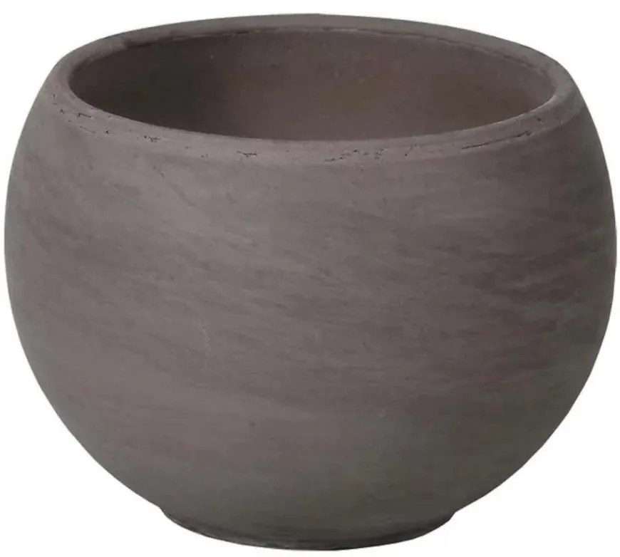 Kvetináč Luna Koule  impregnovaný čadičový melír d37x28 cm