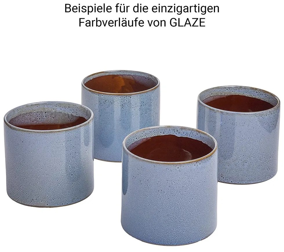 GLAZE Glazovaný kvetináč 17 cm - olivová