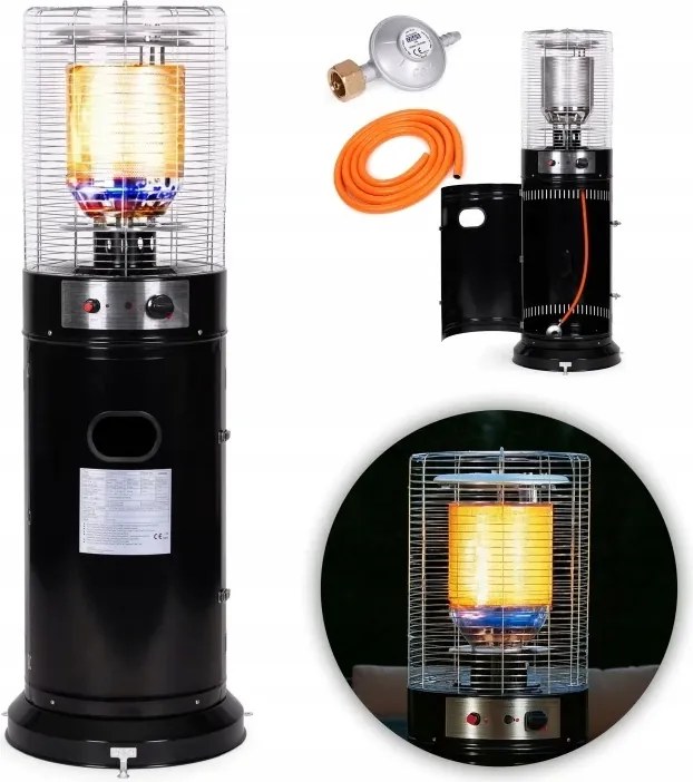 Vykurovací Parasol Plynový Terasový Ohrievač Sada 13kW Reduktor