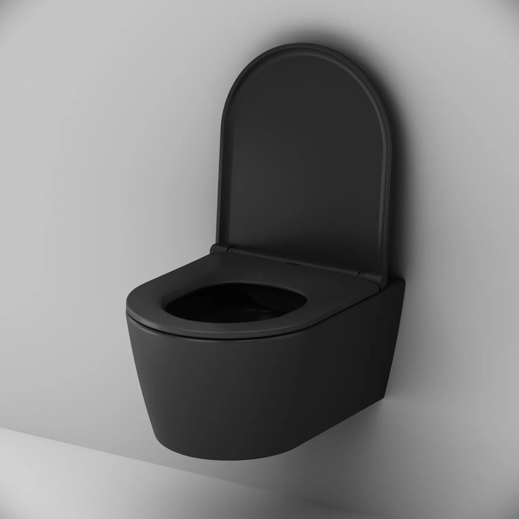 Závesné WC AM.PM Func CFA1700MBSC bezokrajové, so sedadlom Microlift, čierne