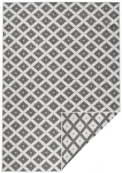 Hanse Home, Kusový koberec Twin-Wendeteppiche 103126 grau creme – na von aj na doma, 80x150, šedá, chodba / predsieň