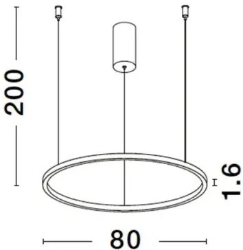 LED luster Tarquin 80 biele