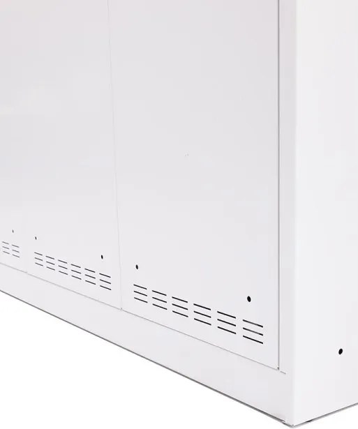 Kovová šatníková skriňa Trestles SS2M 1800x600x500 mm, 2 oddiely, modré dvere Podnož: nožičky, Zámok: cylindrický