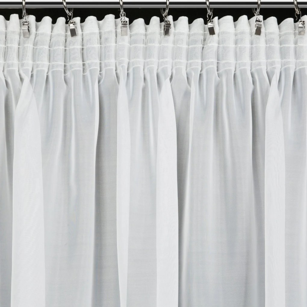 ZÁCLONA NA PÁSKE LUCY 400X150 CM BIELA