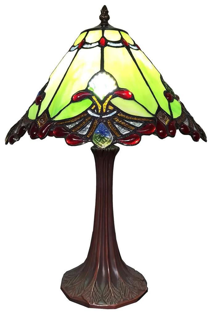 Stolná Tiffany lampa Janni - Ø 31*43 cm E27/max 1*40W