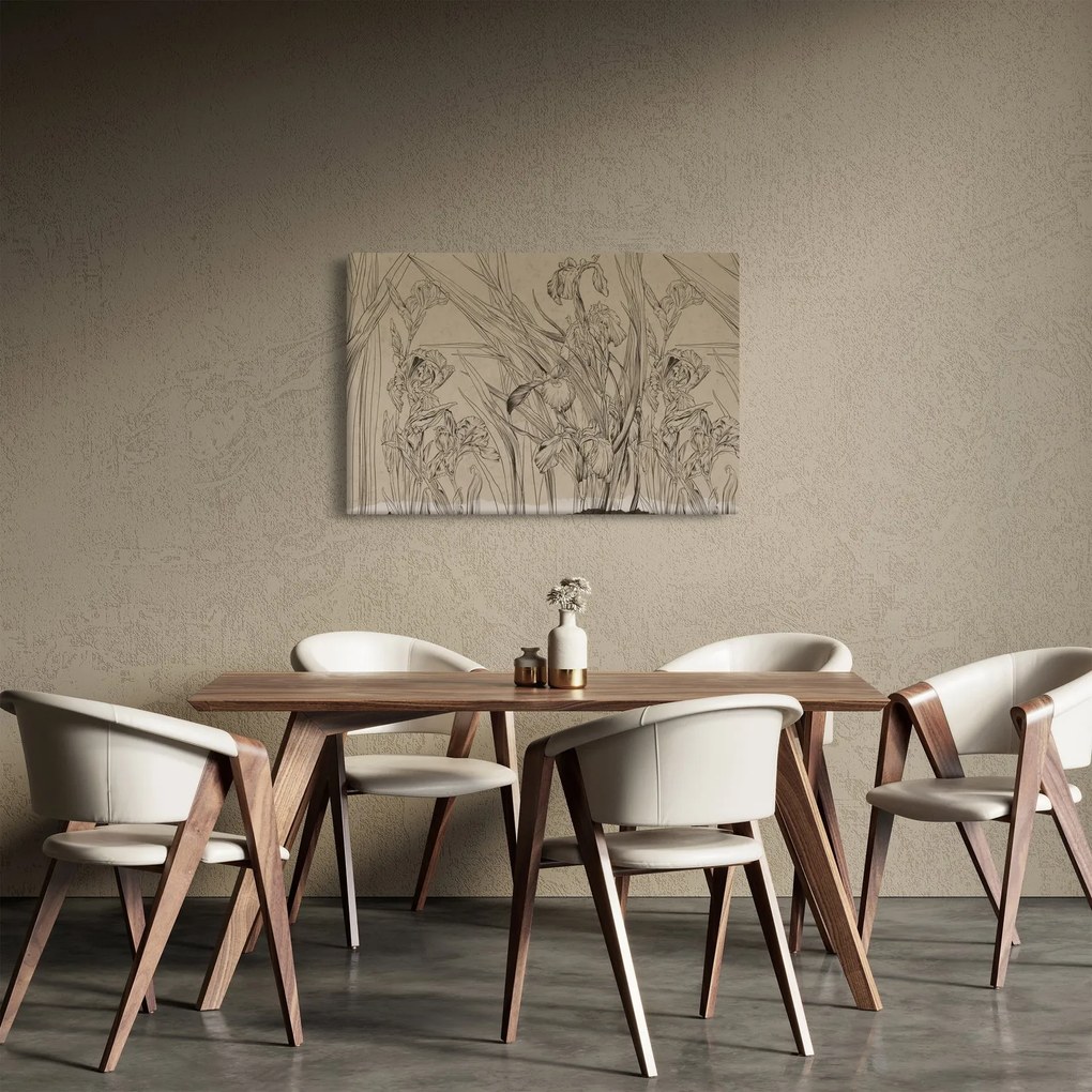 Obraz - Obrysy rastlín (90x60 cm)