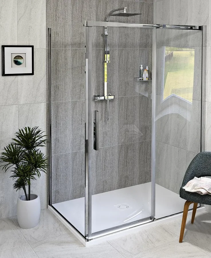 Polysan, ALTIS LINE BLACK štvorcová sprchová zástena 900x900 mm, rohový vstup, číre sklo, AL1592BAL1592B