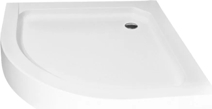 Besco Štvrťkruhový sprchový kút ZARYA BLACK HR 80x80 (90x90) + vanička ALEX biela BESCO-Rozmery: 90x90
