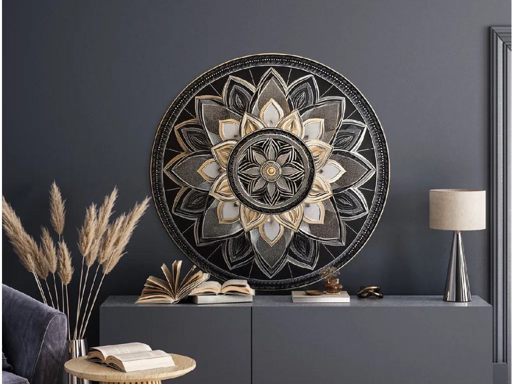 drevko | Kvetinová mandala Nočný ornament 45 x 45 cm