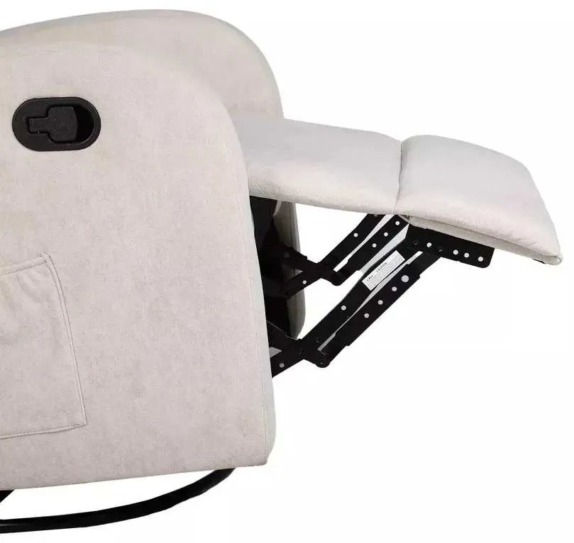 LuxuryForm DESIGN Televízne kreslo BRUNO otočné, hojdacie s polohovaním - béžové