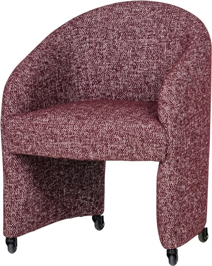 Vínovočervená čalúnená kancelárska stolička Cordo – WOOOD