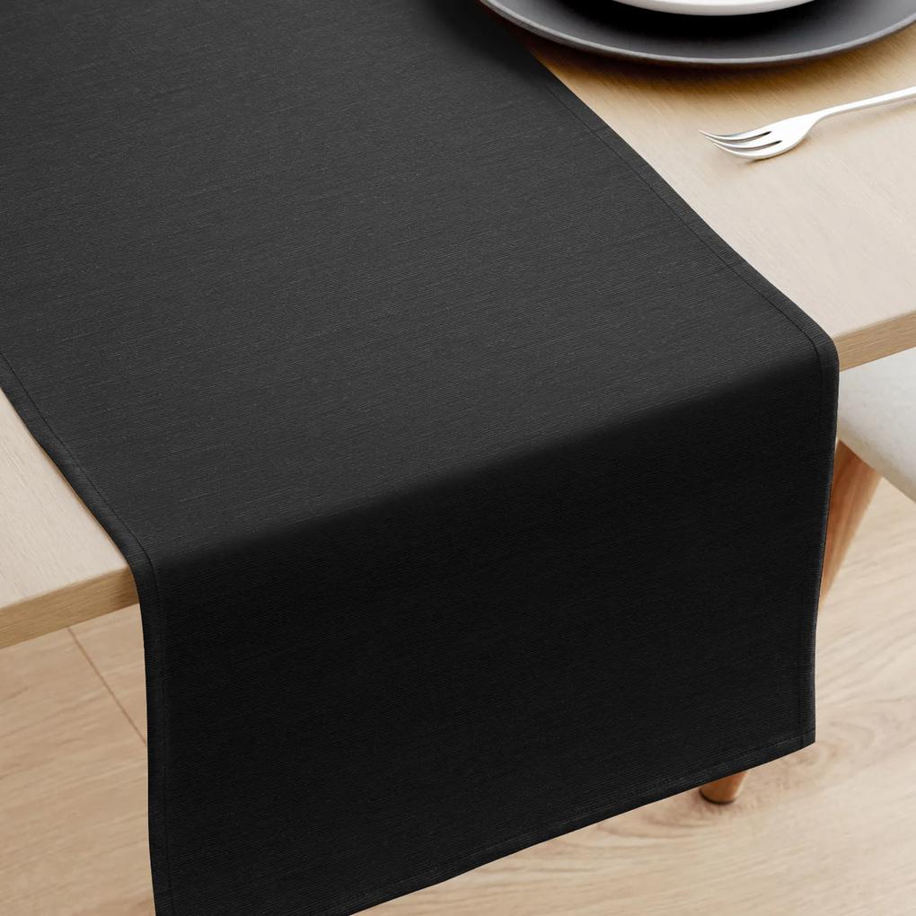 Goldea behúň na stôl loneta - čierny 20x120 cm