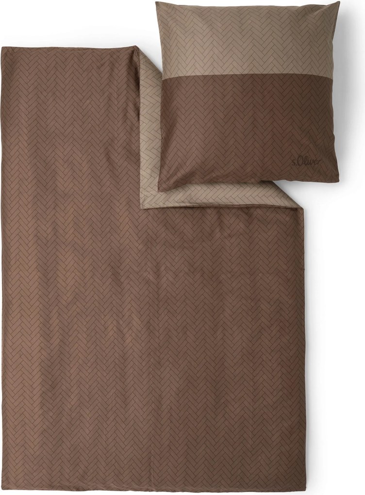 XXXLutz POSTEĽNÁ BIELIZEŇ, makosatén, hnedá, 135/200 cm S. Oliver - Online Only bytové doplnky - 003252015601