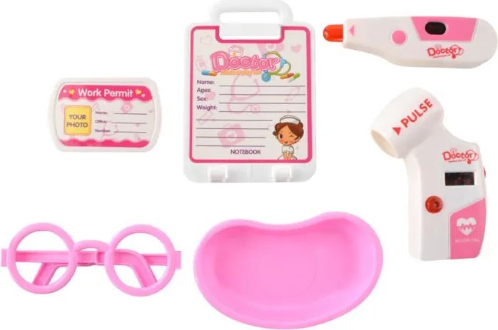 ISO Trade Detský lekársky vozík 18 prvkov – vzdelávacia sada so zvukom a svetlom, prenosný