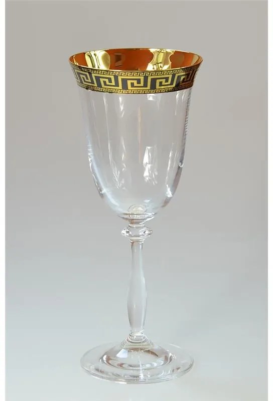 BOHEMIA ANGELA VERSO GOLD POHÁR NA VÍNO 350 ML SADA 6 KS