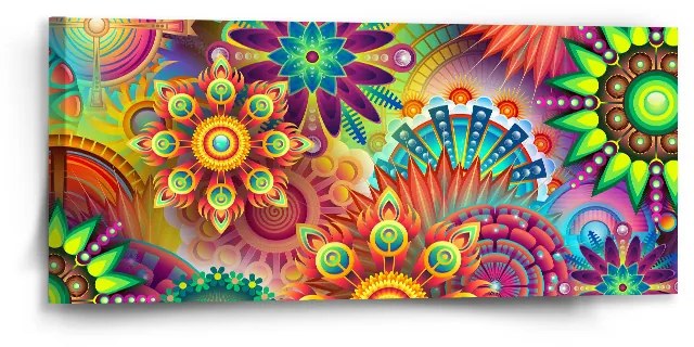 Sablio Obraz Farebné obrazce - 110x50 cm