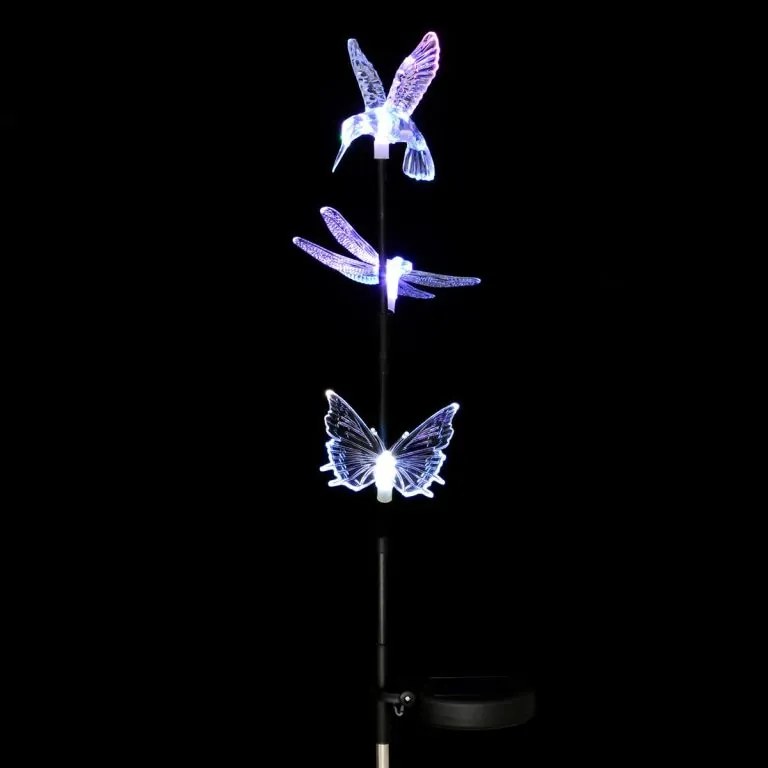 Garthen 539 Dekoratívne záhradné solárne LED osvetlenie - motýľ, kolibrík, vážka