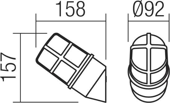 Redo 90204 - Vonkajšie nástenné svietidlo TRITON 1xE27/28W/230V IP54 čierna