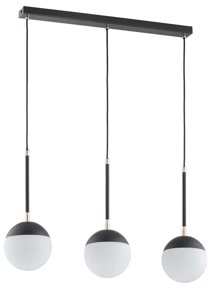 Luster na lanku VOLDA 3xE14/40W/230V čierna